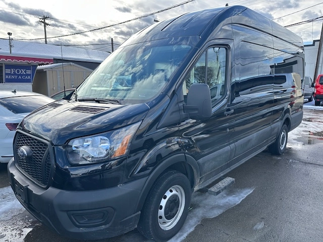 Black 2023 Ford Transit Cargo 250 High Roof Extended LB RWD Van Rear-Wheel Drive Automatic